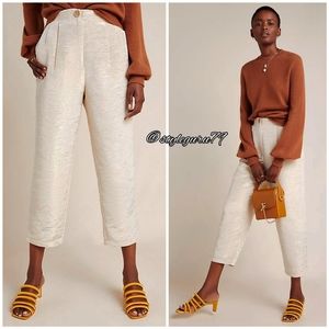 NWT, Anthropologie, CLC Shimmer Ivory Trousers